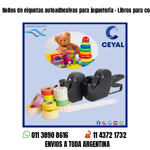 Rollos de eiquetas autoadhesivas para juguetería – Libros para colorear