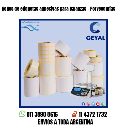 Rollos de etiquetas adhesivas para balanzas - Porveedurías