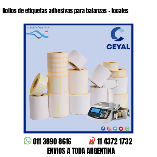 Rollos de etiquetas adhesivas para balanzas – locales