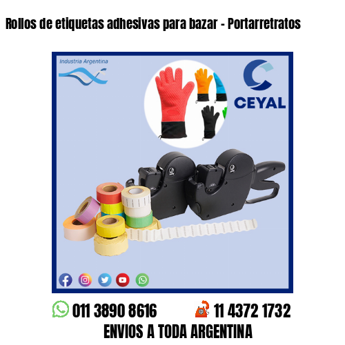 Rollos de etiquetas adhesivas para bazar – Portarretratos