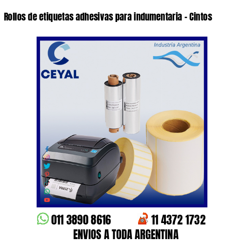 Rollos de etiquetas adhesivas para indumentaria - Cintos