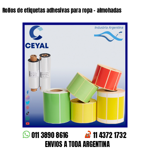 Rollos de etiquetas adhesivas para ropa - almohadas