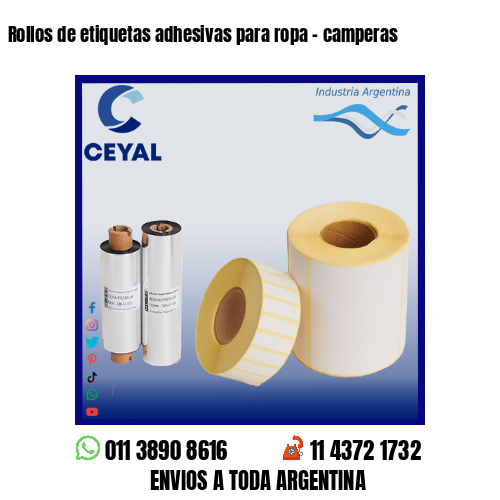 Rollos de etiquetas adhesivas para ropa – camperas