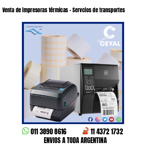 Venta de impresoras térmicas – Servcios de transportes