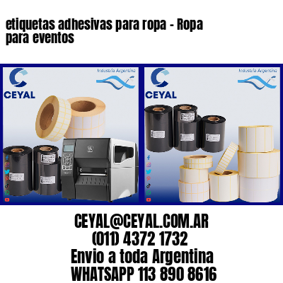 etiquetas adhesivas para ropa – Ropa para eventos