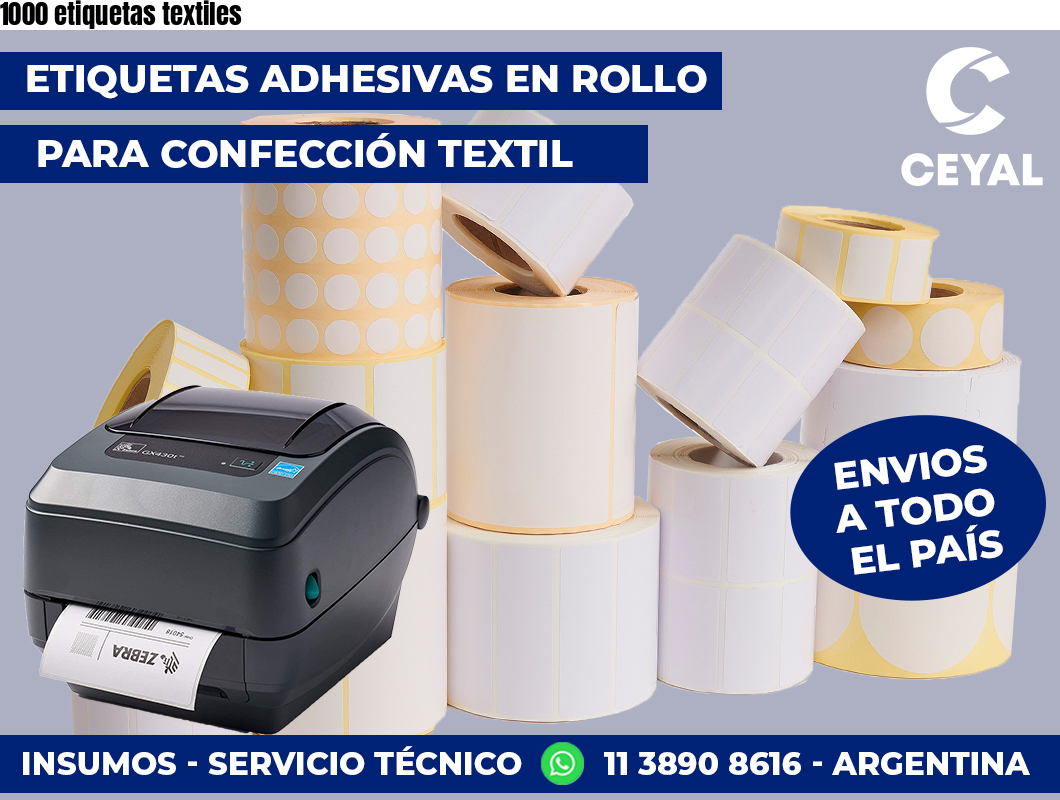 1000 etiquetas textiles