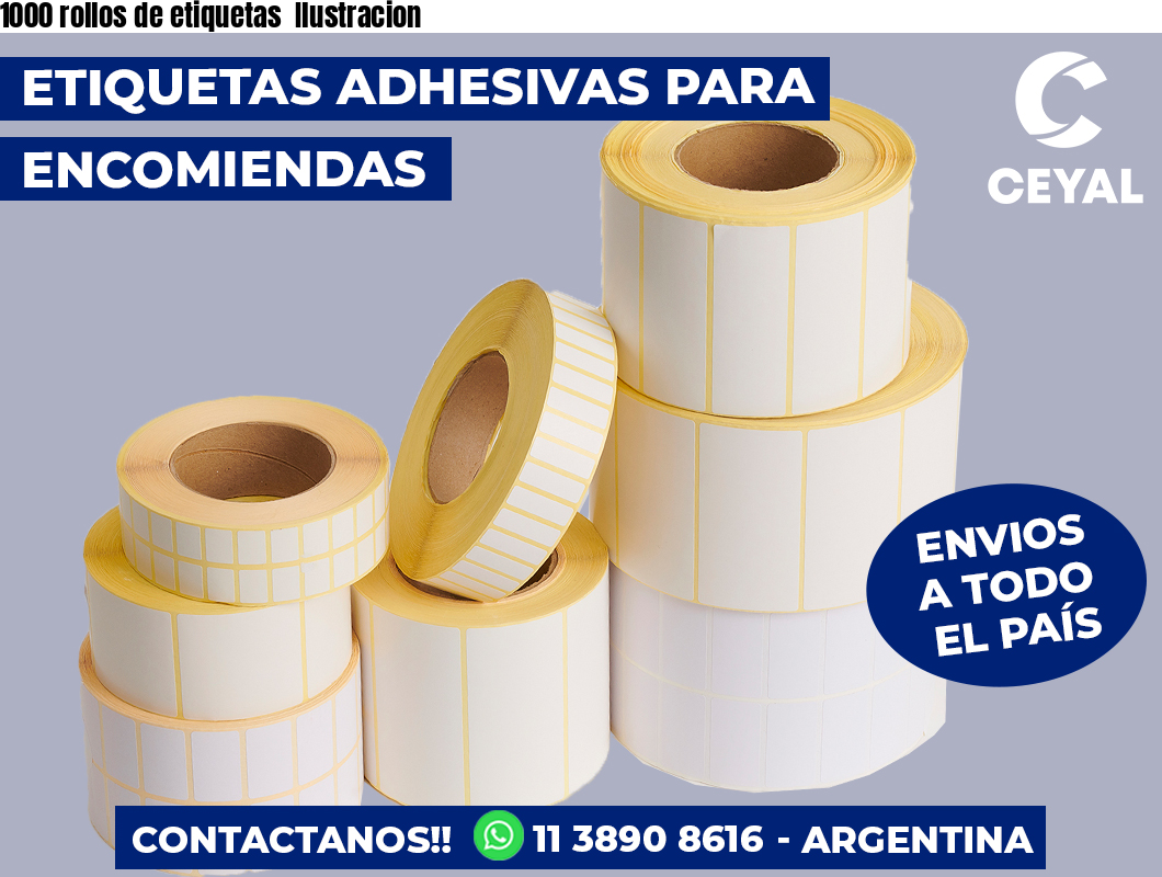 1000 rollos de etiquetas  Ilustracion