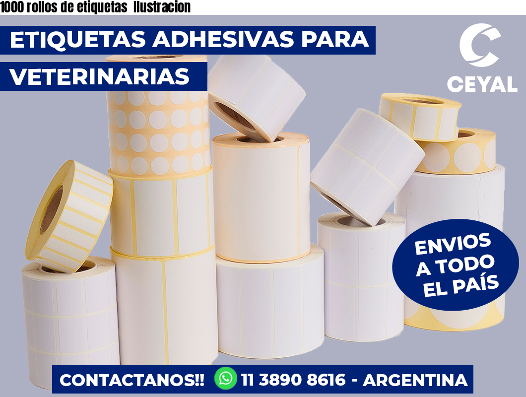 1000 rollos de etiquetas  Ilustracion