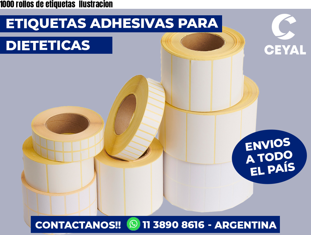 1000 rollos de etiquetas  Ilustracion