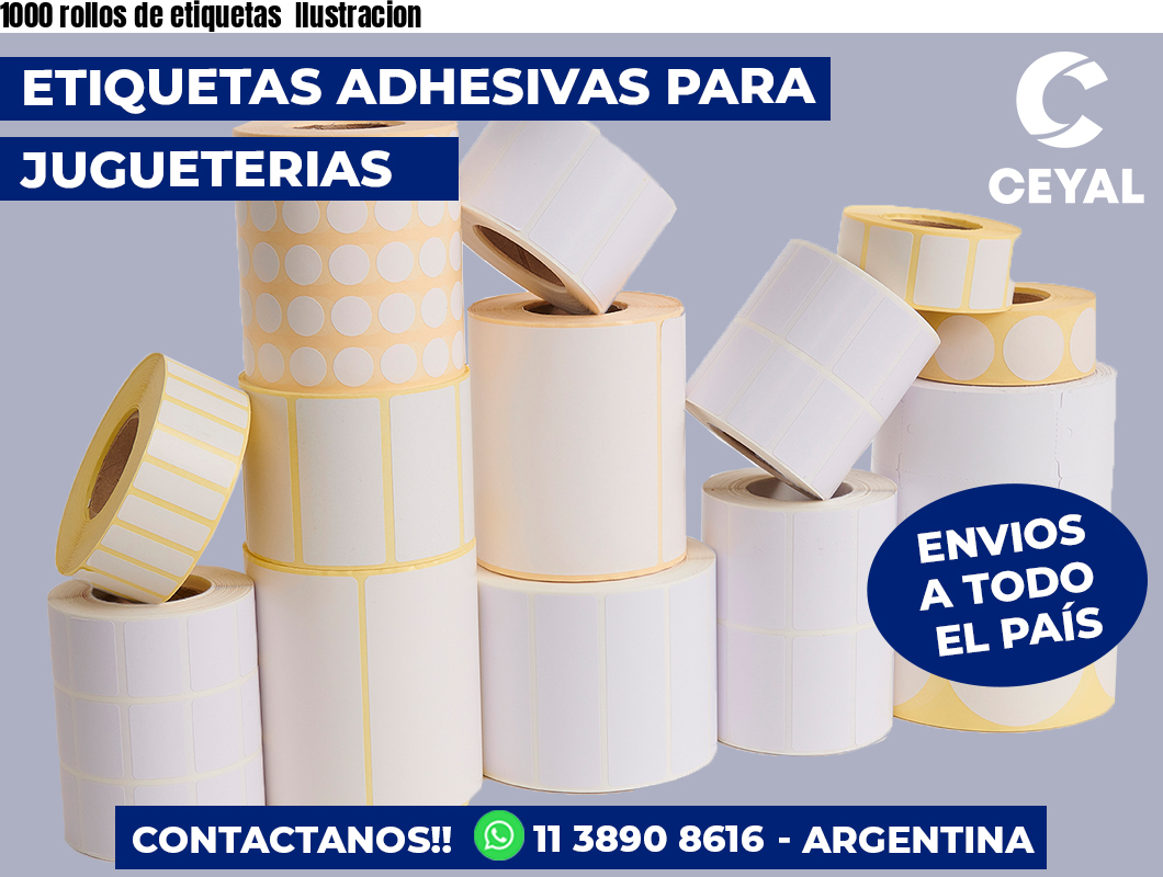 1000 rollos de etiquetas  Ilustracion