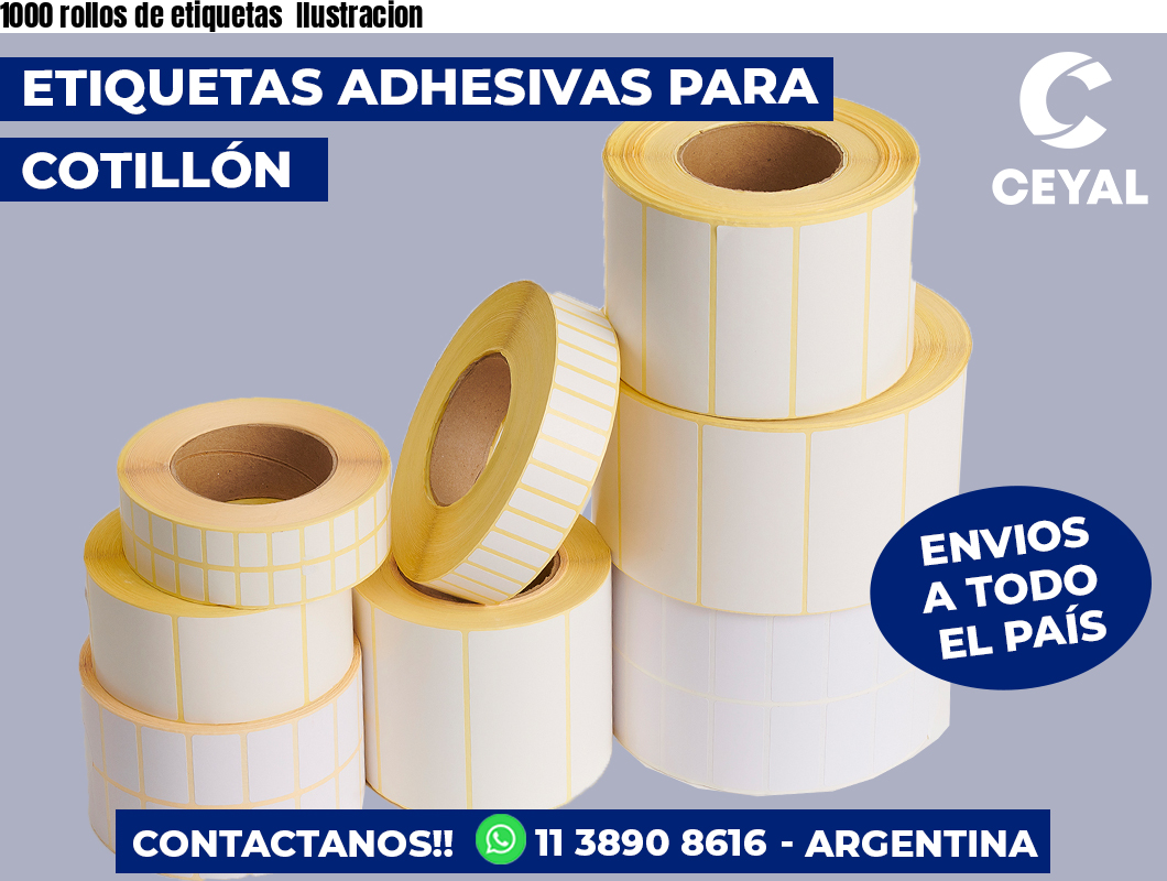 1000 rollos de etiquetas  Ilustracion