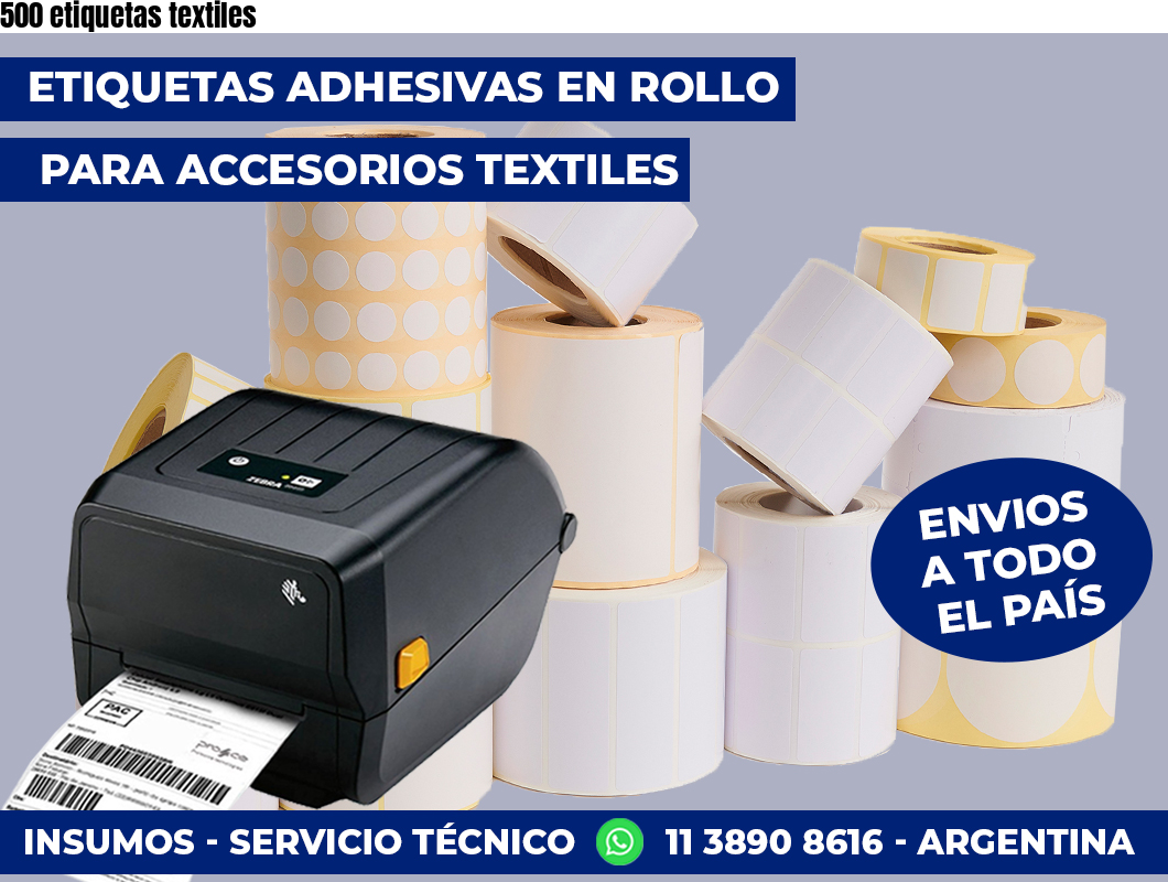 500 etiquetas textiles