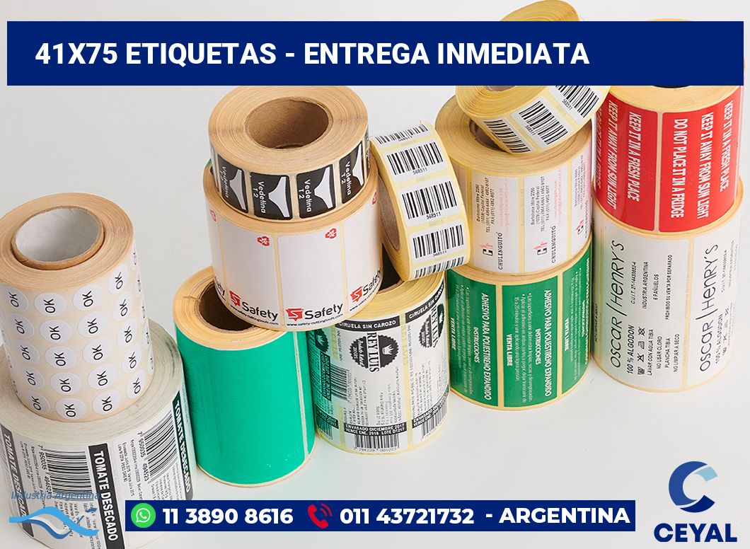 41×75 Etiquetas