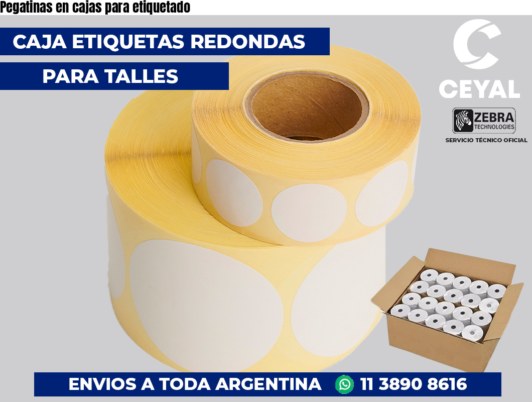 Pegatinas en cajas para etiquetado