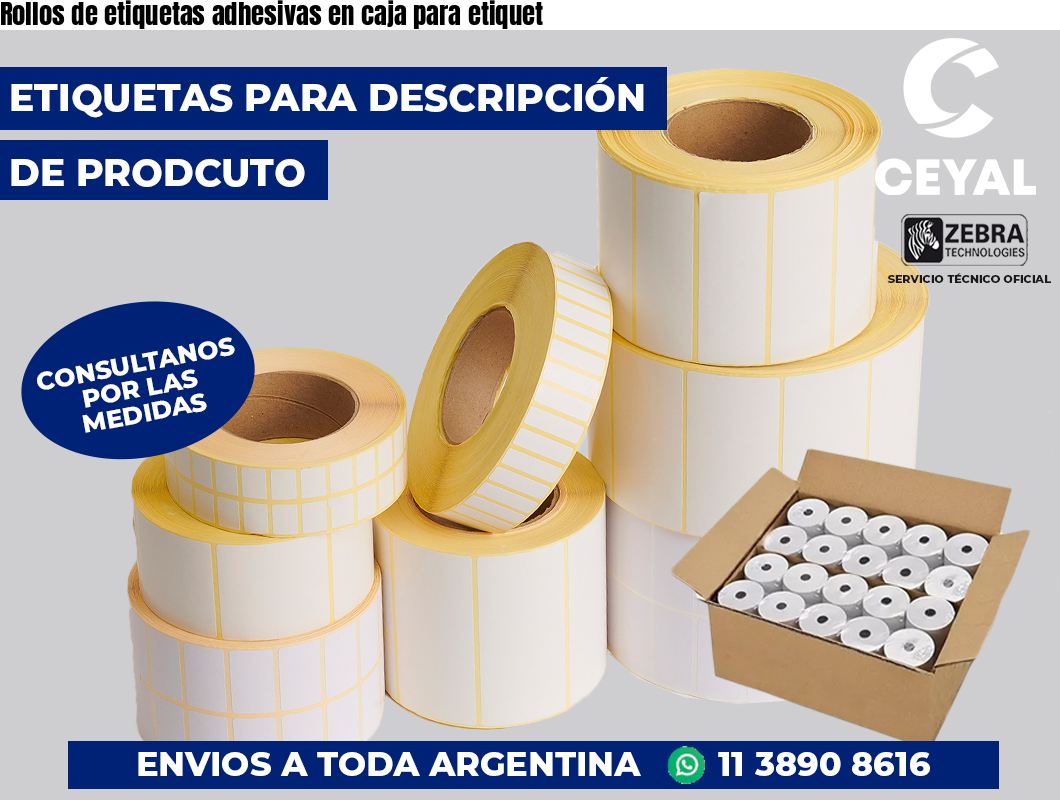 Rollos De Etiquetas Adhesivas En Caja Para Etiquet Impresora Zebra Zd220 7793