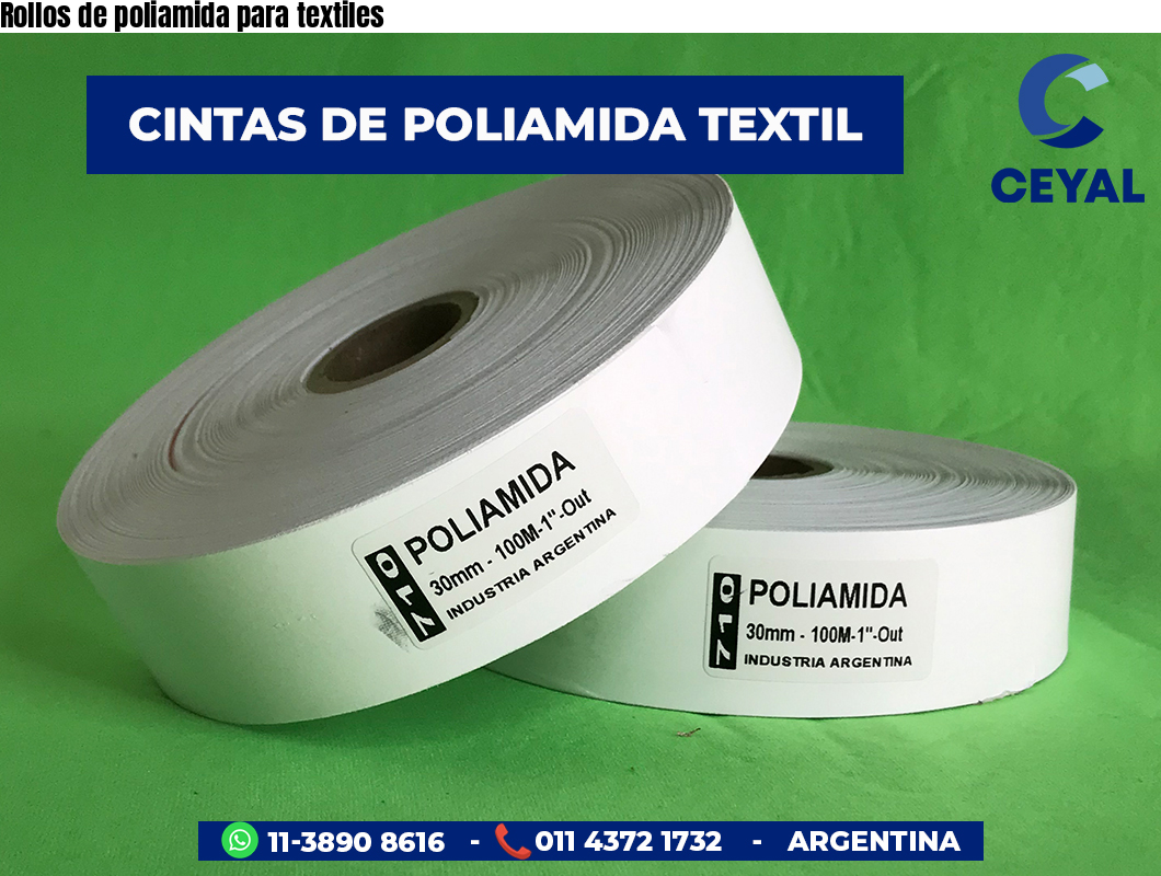 Rollos de poliamida para textiles