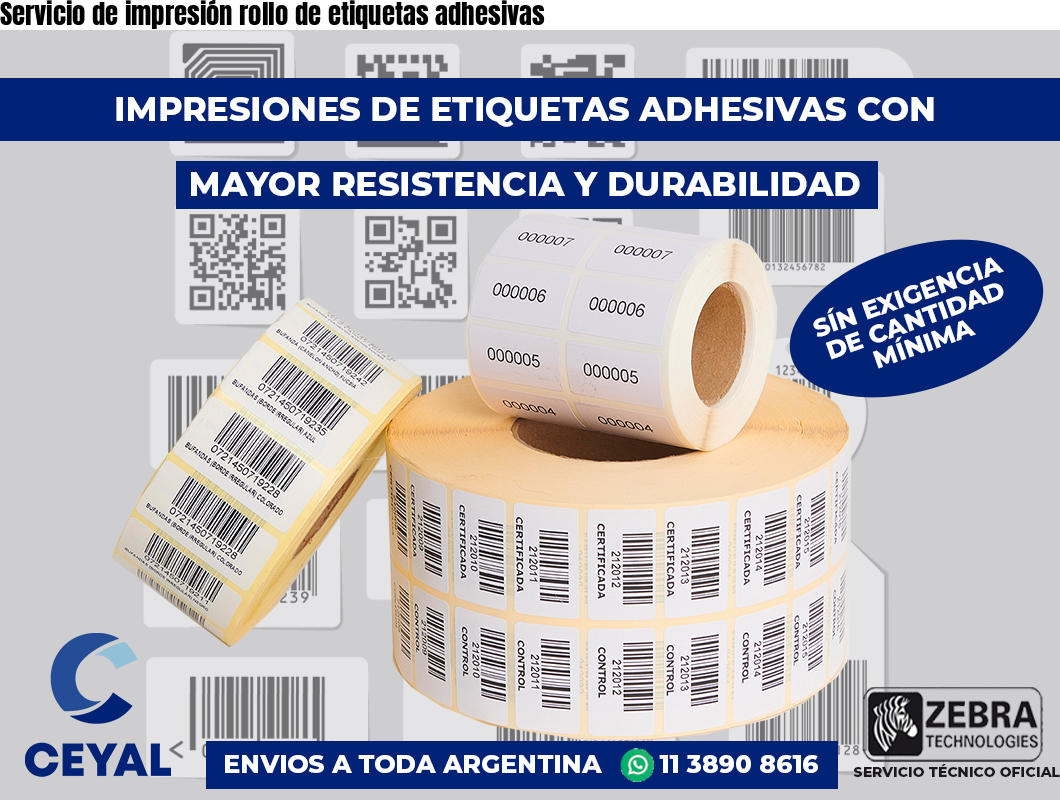 Servicio de impresión rollo de etiquetas adhesivas