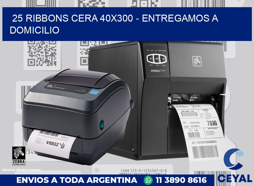 25 Ribbons cera 40x300 - entregamos a domicilio
