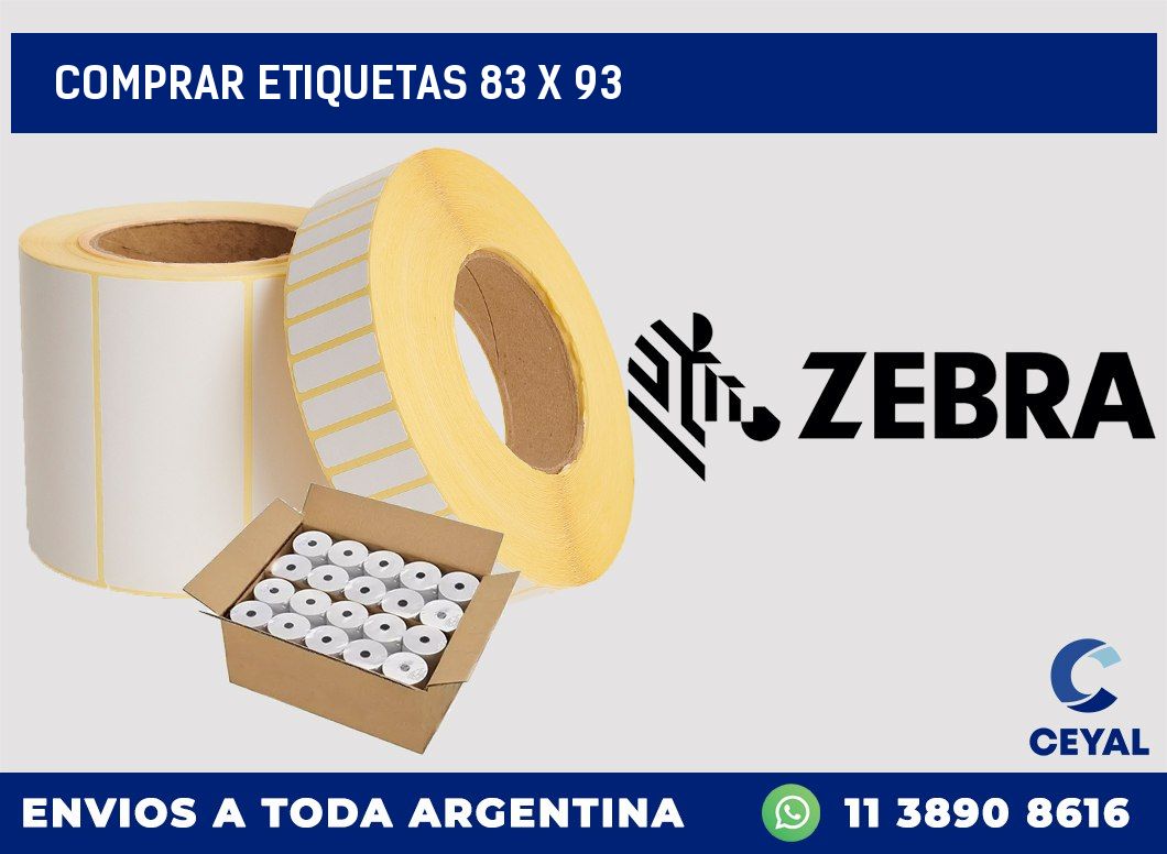 Comprar etiquetas 83 x 93