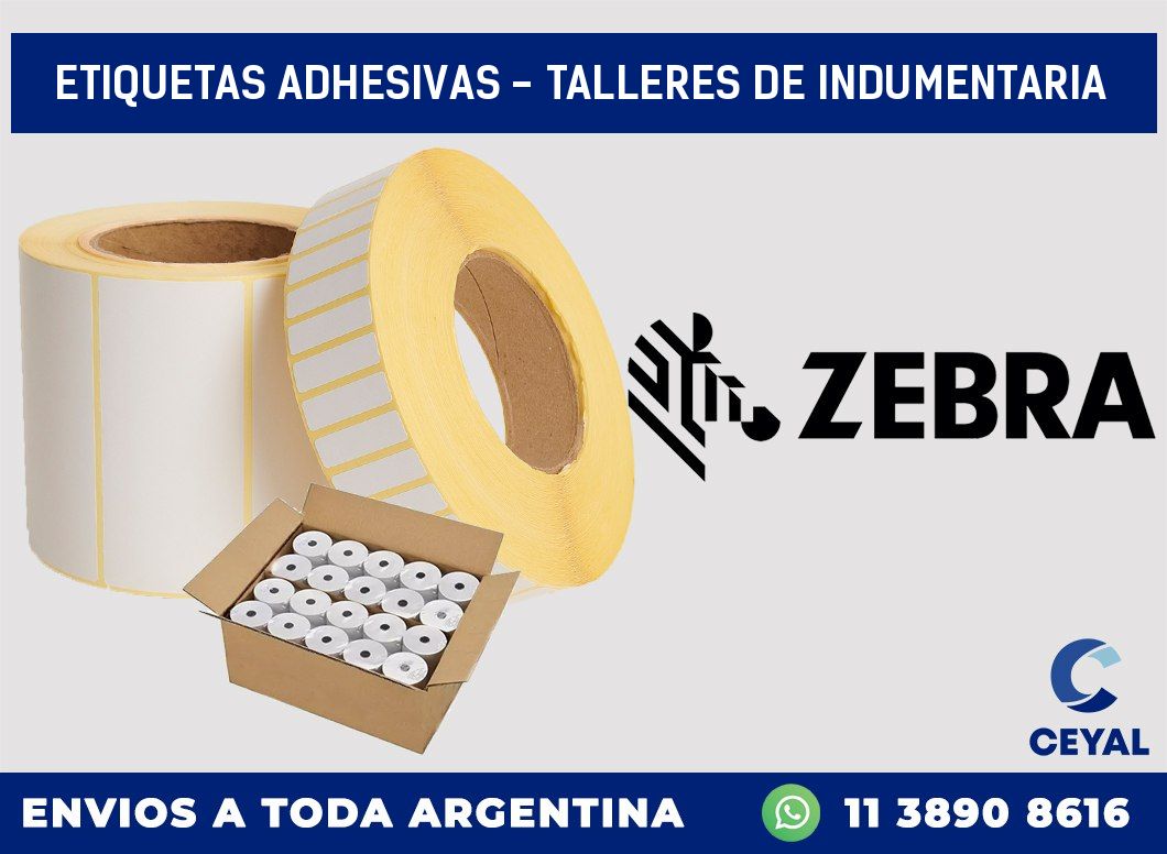 etiquetas adhesivas - Talleres de indumentaria