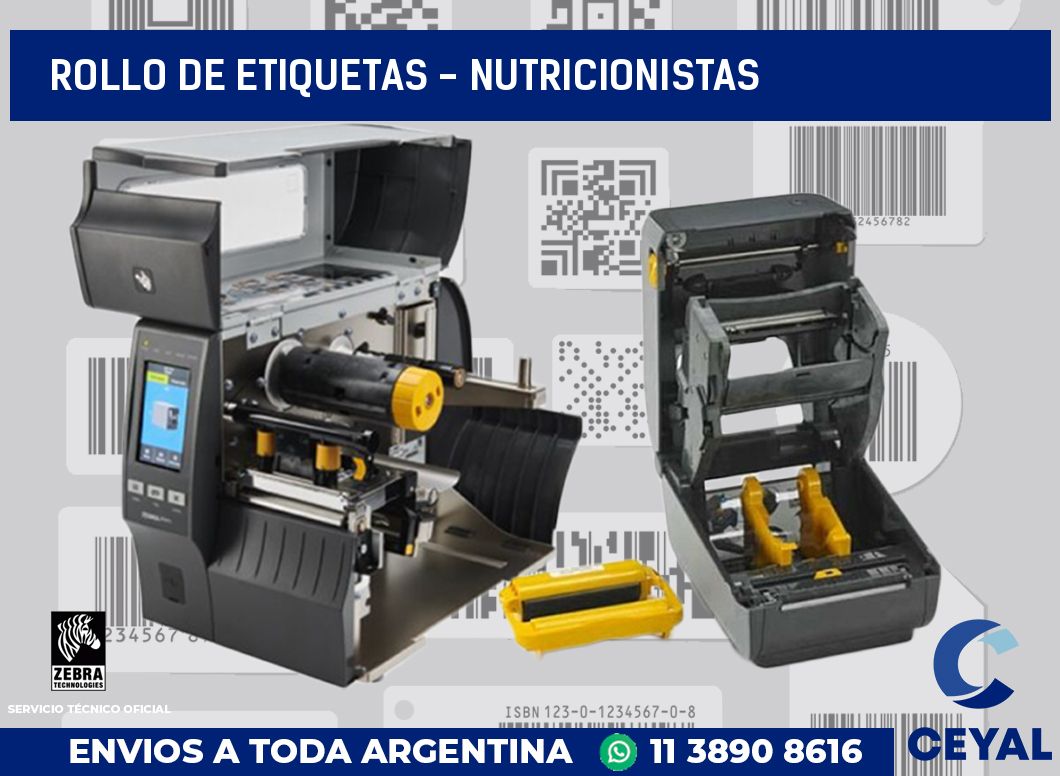 Rollo De Etiquetas Nutricionistas Impresora Zebra Zd220 9655