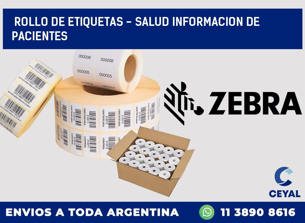 Rollo De Etiquetas Salud Informacion De Pacientes Impresora Zebra Zd220 1278