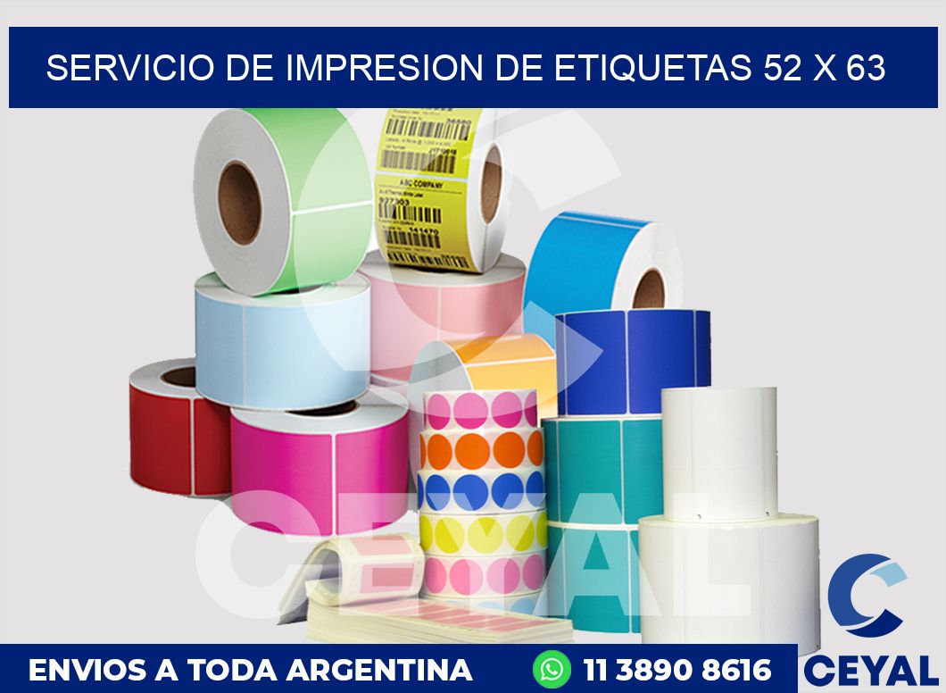 servicio de impresion de etiquetas 52 x 63