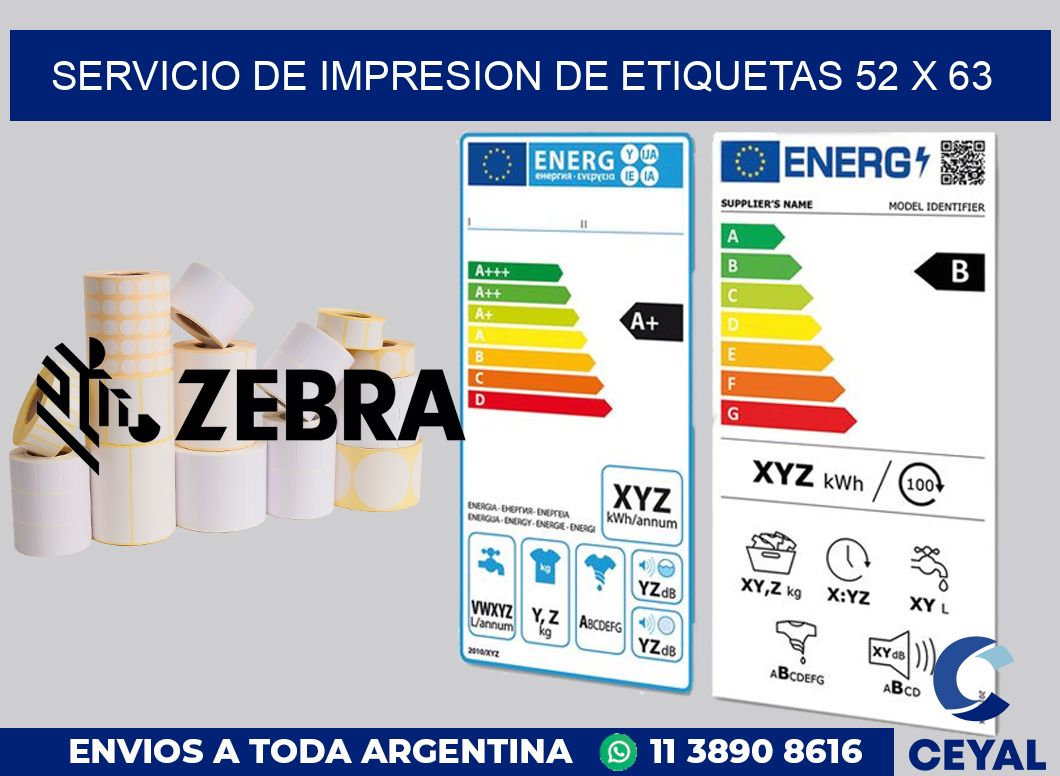servicio de impresion de etiquetas 52 x 63