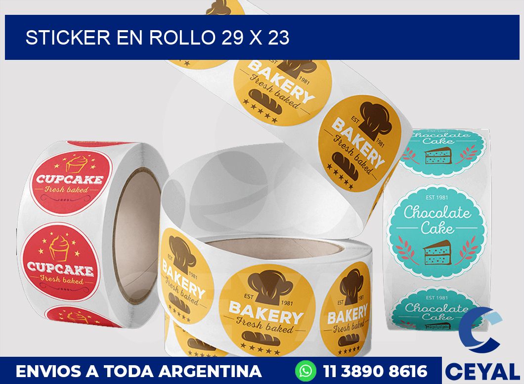sticker en rollo 29 x 23