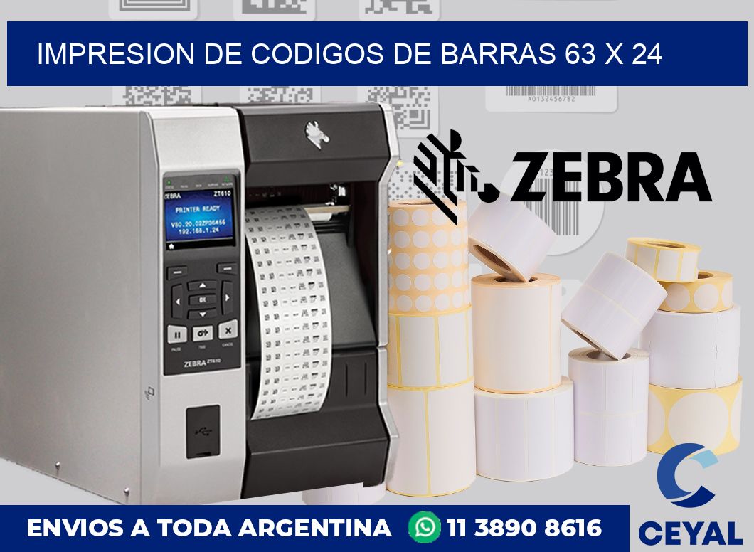 impresion de codigos de barras 63 x 24