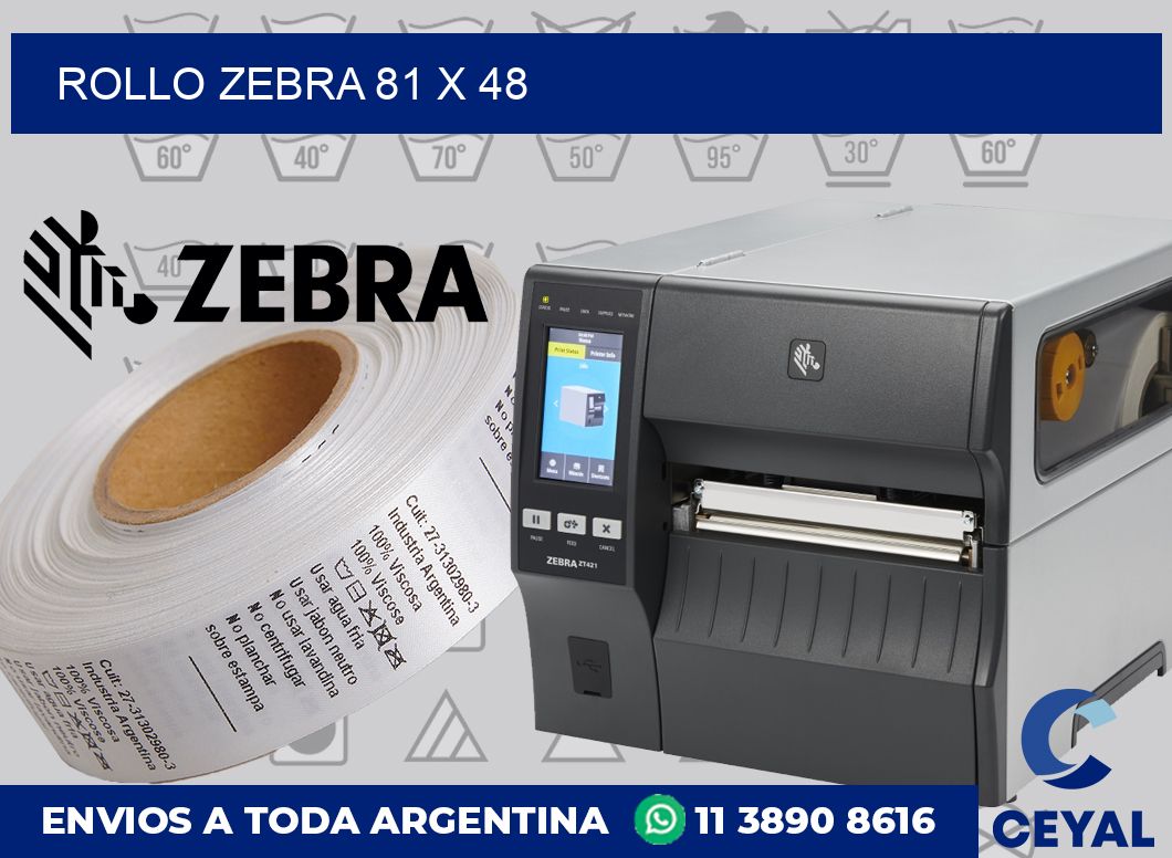 rollo zebra 81 x 48
