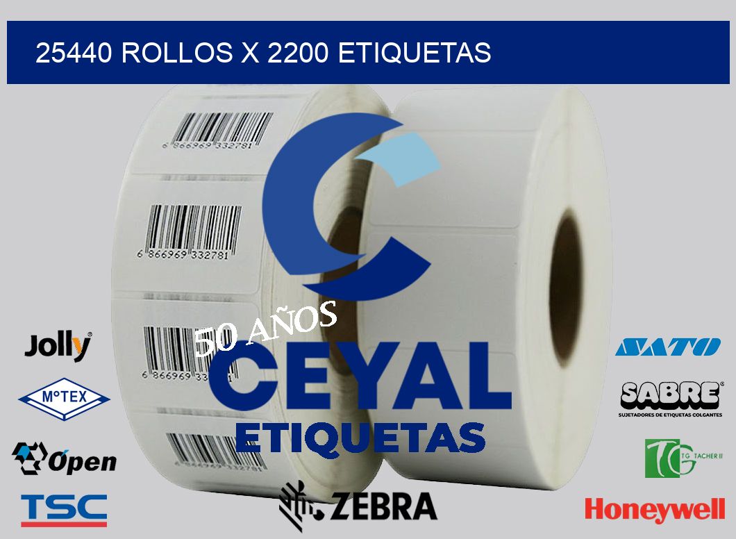25440 Rollos X 2200 Etiquetas Impresora Zebra Zd220 9966