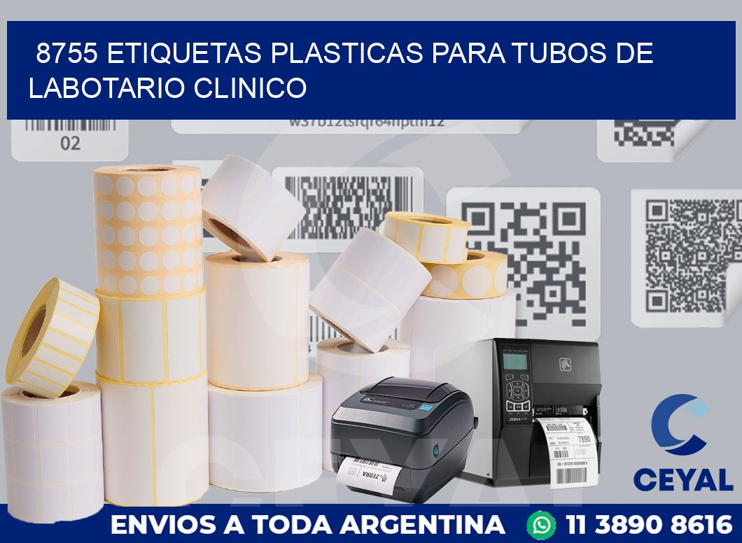 8755 ETIQUETAS PLASTICAS PARA TUBOS DE LABOTARIO CLINICO