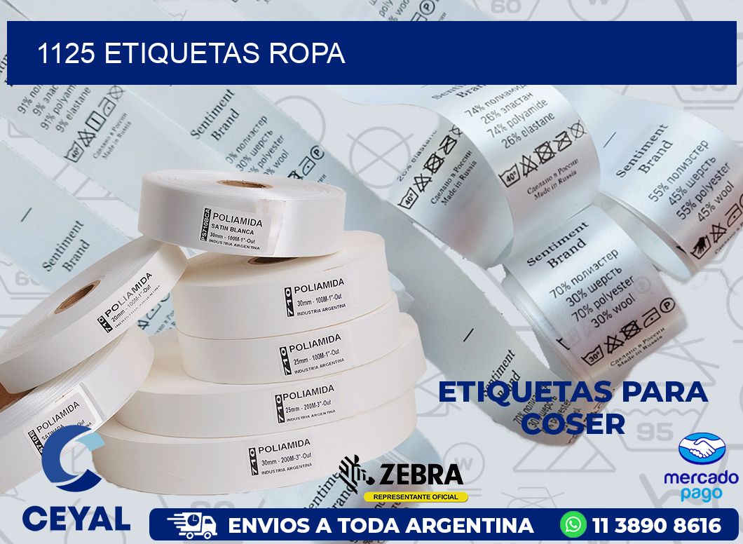 1125 ETIQUETAS ROPA