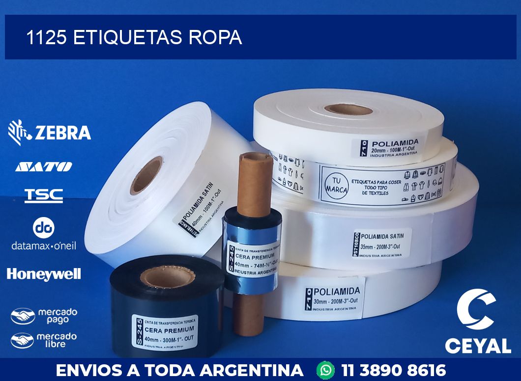 1125 ETIQUETAS ROPA