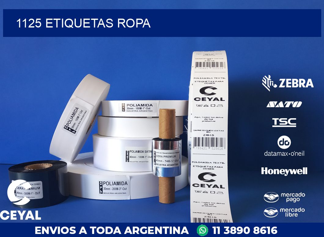 1125 ETIQUETAS ROPA