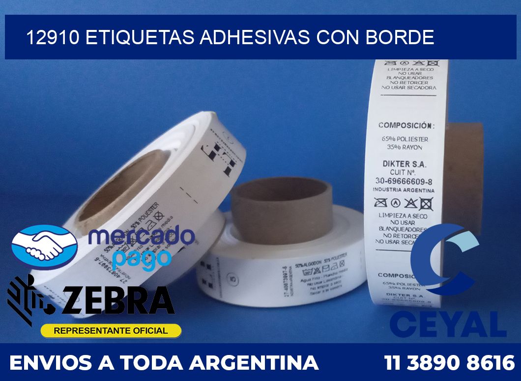 12910 ETIQUETAS ADHESIVAS CON BORDE