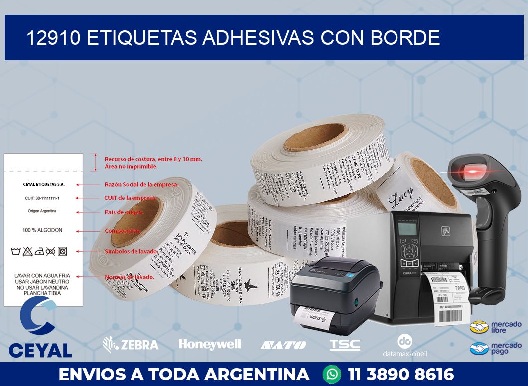 12910 ETIQUETAS ADHESIVAS CON BORDE