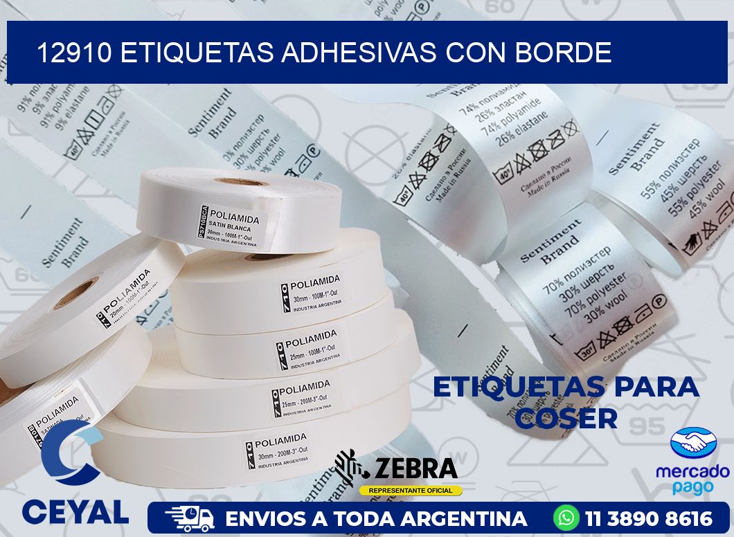 12910 ETIQUETAS ADHESIVAS CON BORDE