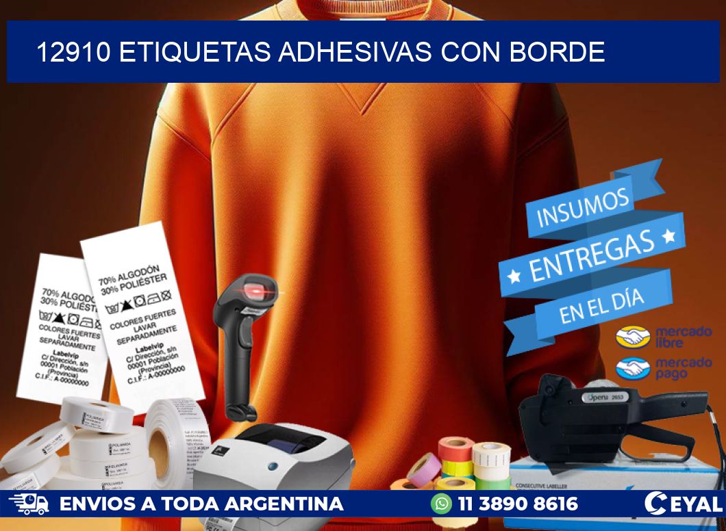 12910 ETIQUETAS ADHESIVAS CON BORDE