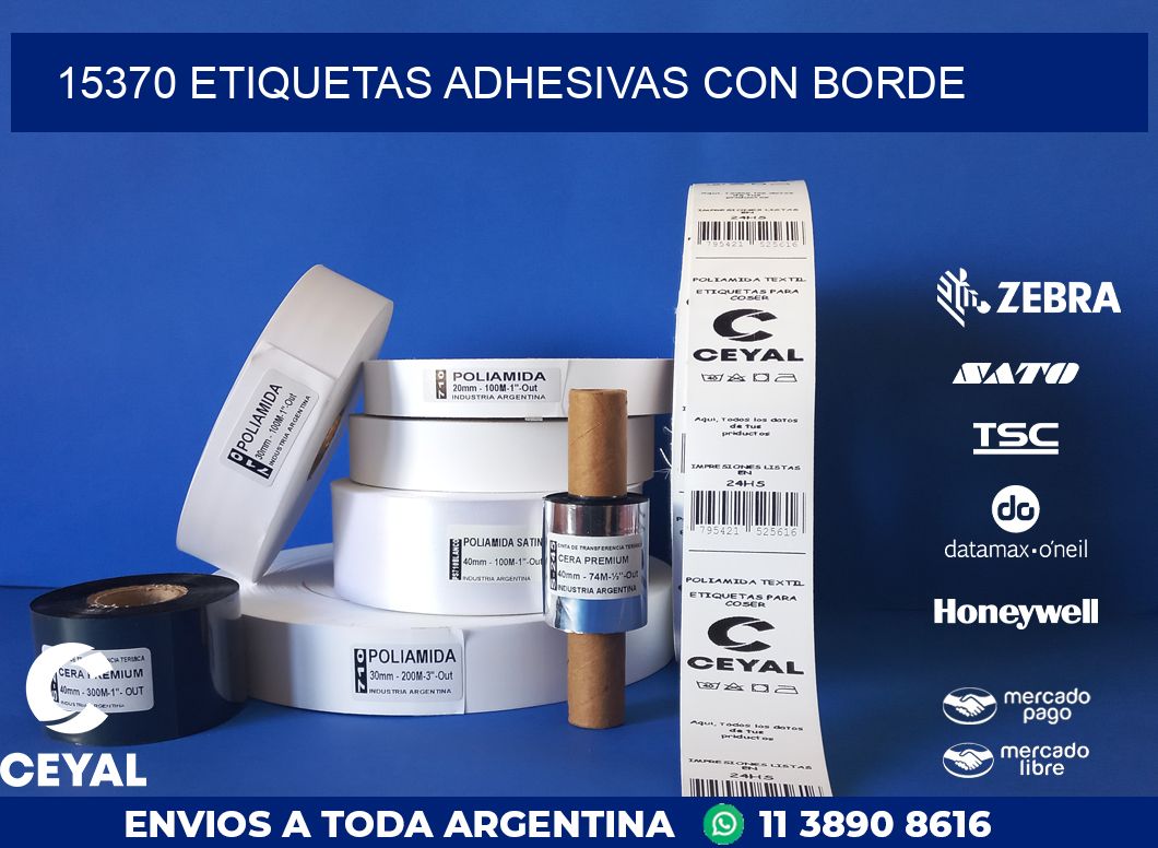 15370 ETIQUETAS ADHESIVAS CON BORDE