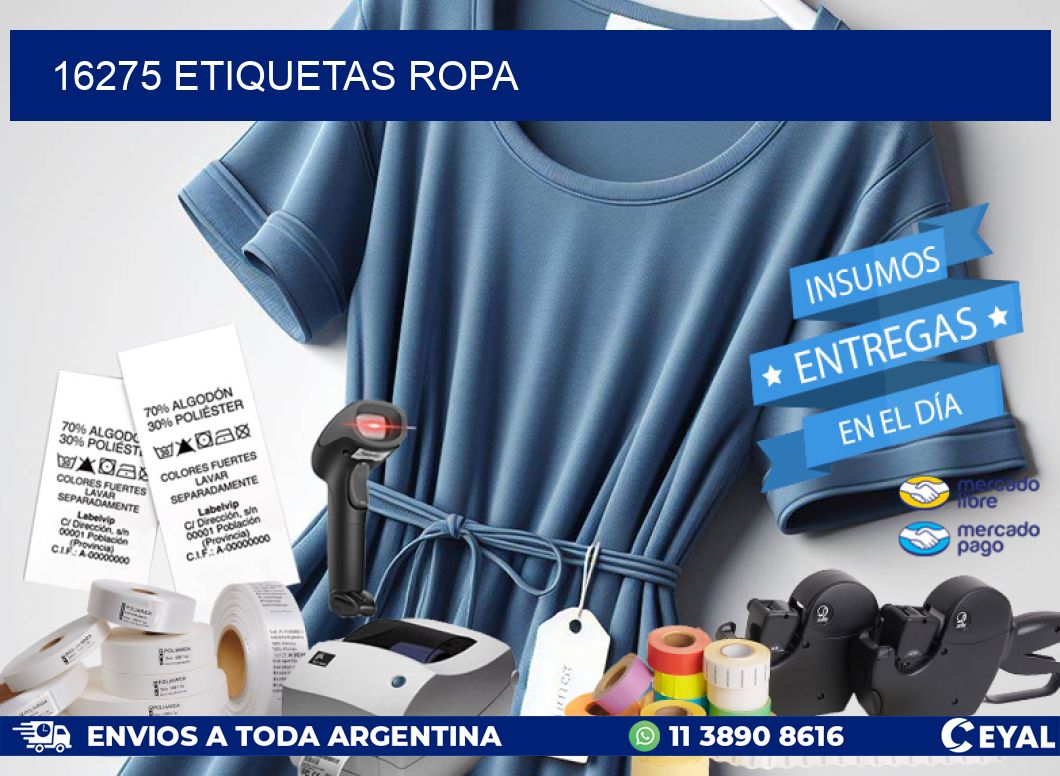 16275 ETIQUETAS ROPA