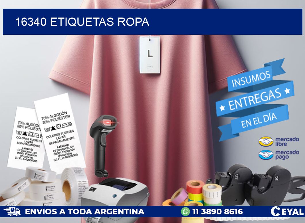 16340 ETIQUETAS ROPA