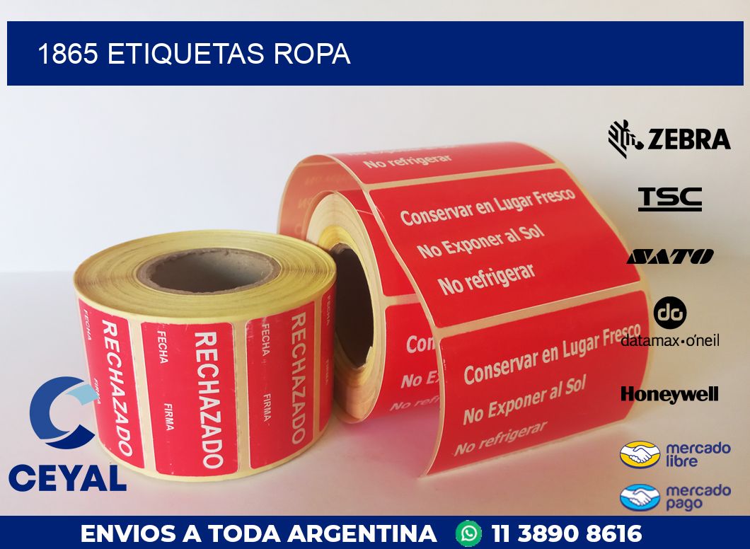 1865 ETIQUETAS ROPA