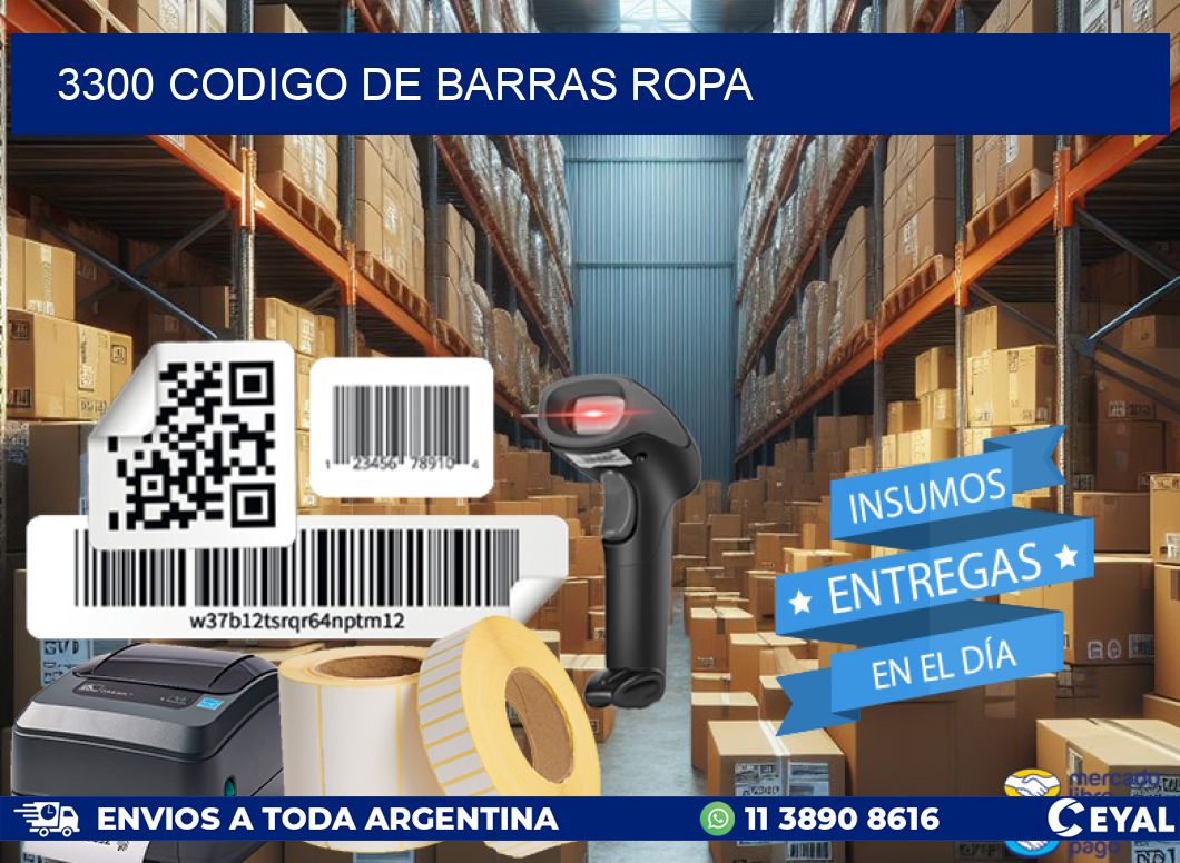 3300 CODIGO DE BARRAS ROPA