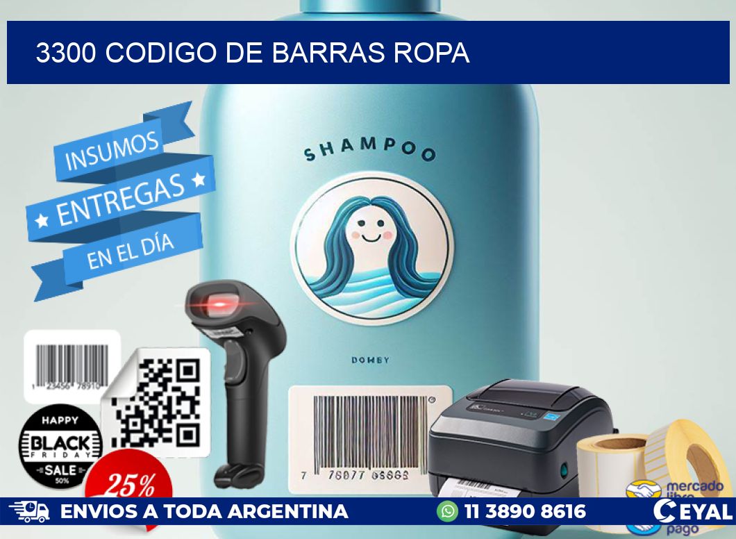 3300 CODIGO DE BARRAS ROPA