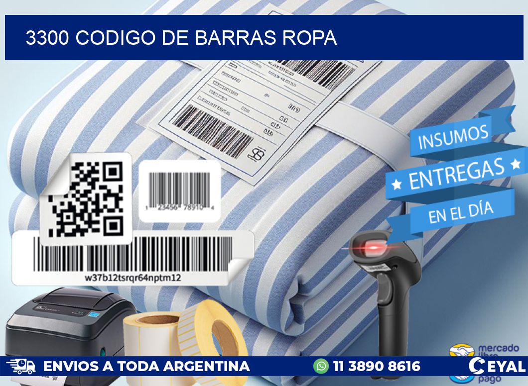 3300 CODIGO DE BARRAS ROPA