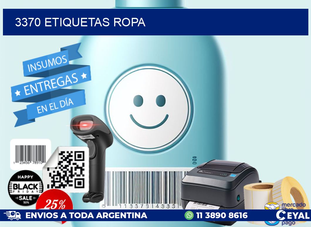 3370 ETIQUETAS ROPA