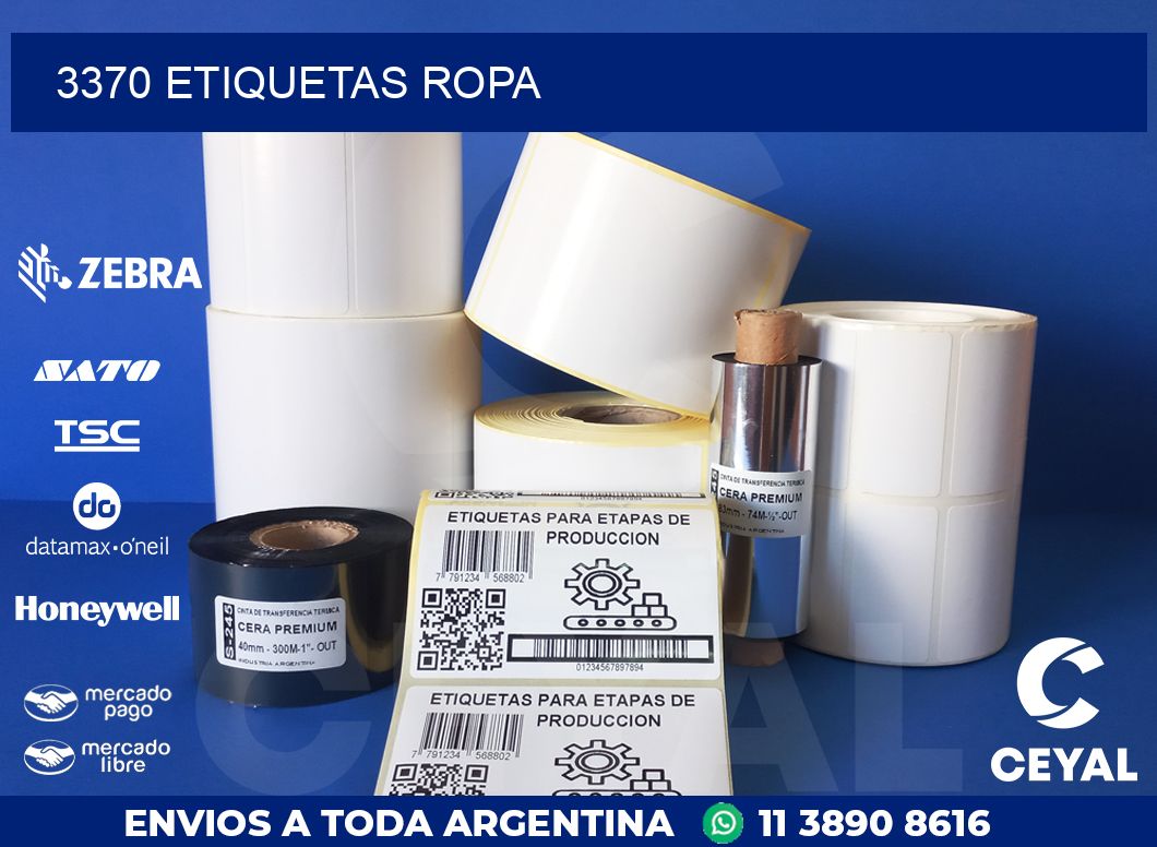 3370 ETIQUETAS ROPA