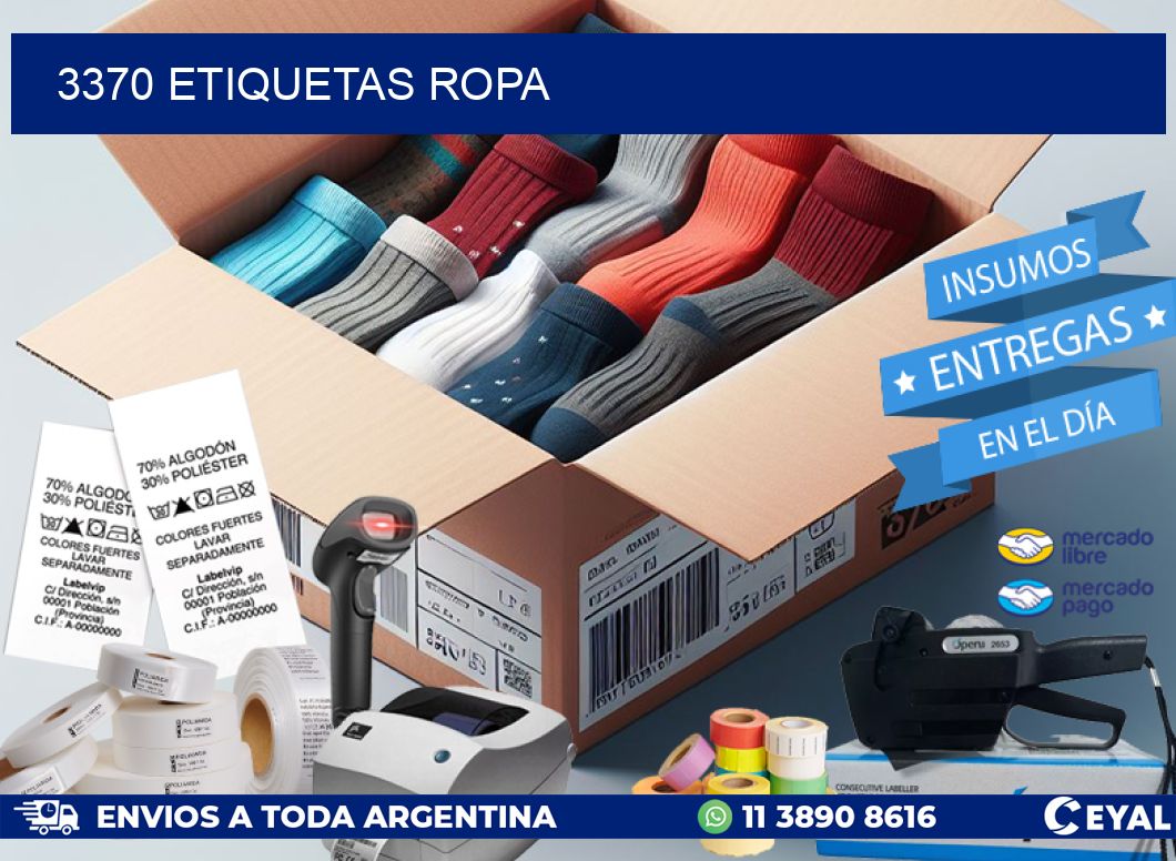 3370 ETIQUETAS ROPA